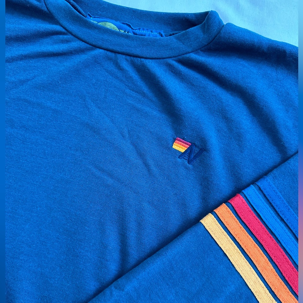 Aviator Nation Rainbow 5-Stripe Crewneck